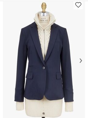 Veronica Beard Navy Blue Wool Blaze & Upstate Knit Dickey AND CUFFS